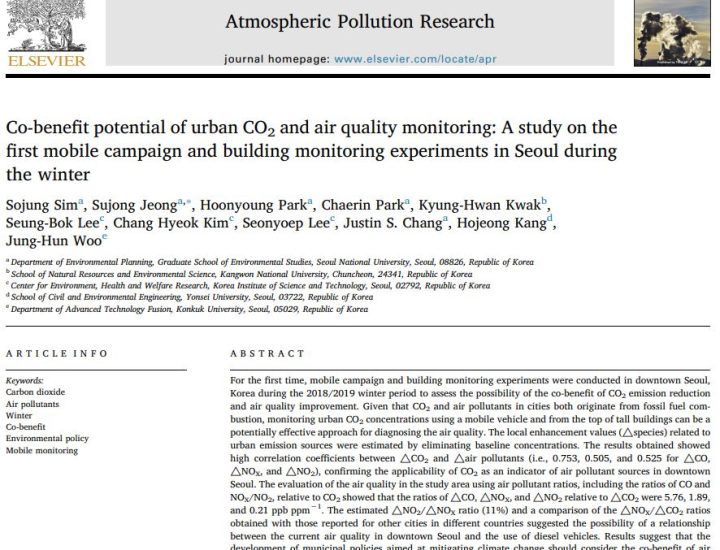 Co-benefit of CO2 & AQ monitoring